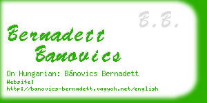 bernadett banovics business card