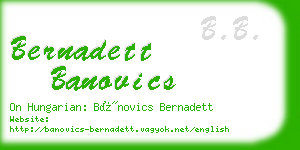 bernadett banovics business card